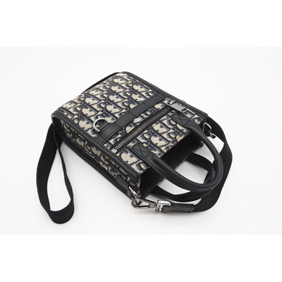 Dior Oblique Jacquard Bag Shoulder Gray South North - Picture 1 of 10